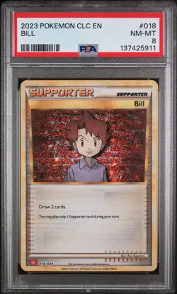 2023 POKEMON CLC-TRADING CARD GAME CLASSIC CHARIZARD & HO-OH EX DECK BILL PSA 8 - Image 1