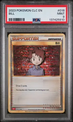 2023 POKEMON CLC-TRADING CARD GAME CLASSIC CHARIZARD & HO-OH EX DECK BILL PSA 9 - Image 1