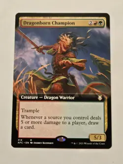 MTG Dragonborn Champion Extended Art #314 Commander: AFR Near Mint - Image 1