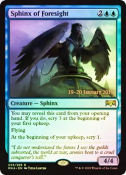 Sphinx of Foresight - Foil Prerelease Promo Light Play, English Magic the Gather - Image 1