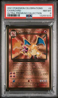 2021 POKEMON CELEBRATIONS ULTRA-PREMIUM COLLECTION #4 CHARIZARD PSA 8 - Image 1