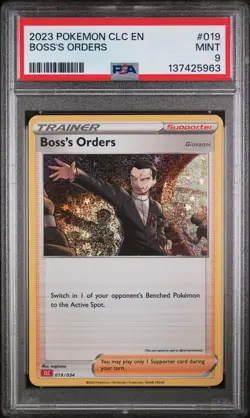 2023 POKEMON CHARIZARD & HO-OH EX DECK #019 BOSS'S ORDERS PSA 9 - Image 1