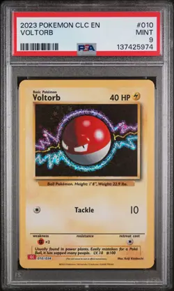 2023 POKEMON CHARIZARD & HO-OH EX DECK #010 VOLTORB PSA 9 - Image 1