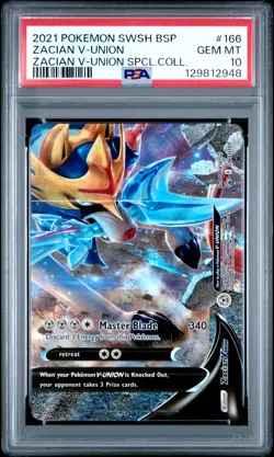 2021 POKEMON SWSH V-UNION SPECIAL COLLECTION #166 ZACIAN V-UNION PSA 10 - Image 1