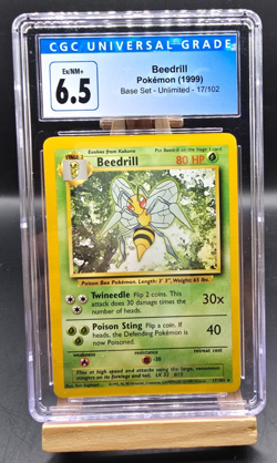 Pokemon Beedrill 1999 Base Set CGC 6.5 - Image 1