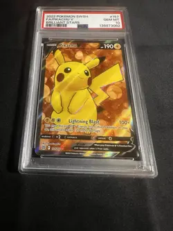 2022 POKEMON SWORD & SHIELD BRILLIANT STARS #157 FULL ART/PIKACHU V PSA 10 - Image 2