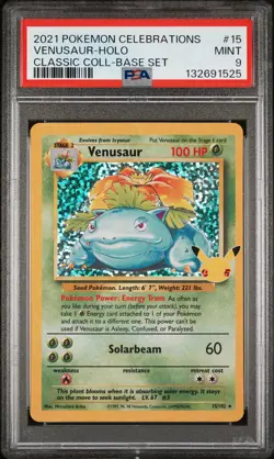 2021 POKEMON CELEBRATIONS CLASSIC COLLECTION #15 VENUSAUR-HOLO PSA 9 - Image 1