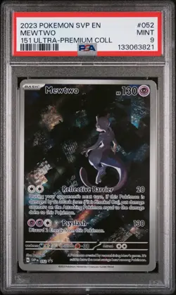 2023 POKEMON SVP EN-SV PROMO 151 ULTRA-PREMIUM COLLECTION #052 MEWTWO PSA 9 - Image 1