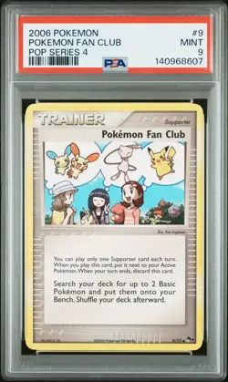 2006 POKEMON POP SER 4 #9 POKEMON FAN CLUB PSA 9 - Image 1
