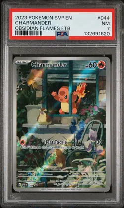 2023 POKEMON SVP EN-SV BLACK STAR PROMO #044 CHARMANDER PSA 7 - Image 1