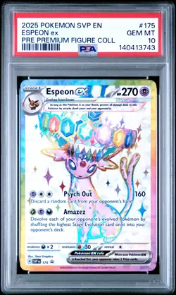 2025 POKEMON SVP PREMIUM FIGURE COLLECTION PROMO #175 ESPEON EX PSA 10 - Image 1