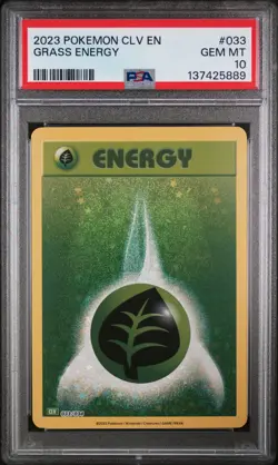 2023 POKEMON CLASSIC VENUSAUR & LUGIA EX DECK #033 GRASS ENERGY PSA 10 - Image 1