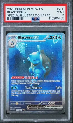 Pokemon Mew EN BLASTOISE EX 151 Special Illustration Rare 200/165 PSA 9 🌿 MINT - Image 1