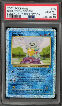 Pokemon Squirtle Legendary Coll. Reverse Holo #95 PSA 10 Gem Mint - Image 1