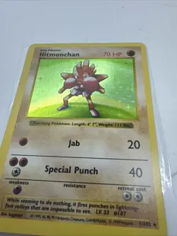 Pokemon TCG Hitmonchan Holo Rare Shadowless Base Set 7/102 - Image 2