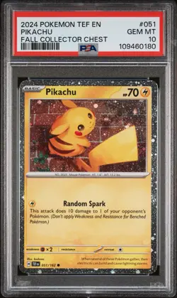 Pokemon TCG PIKACHU COSMOS HOLO #051 Fall Collectors Chest PSA 10 LOW POP - Image 1