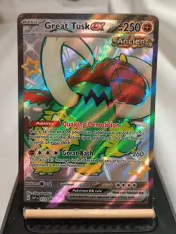 2023 Pokemon Scarlet & Violet Great Tusk ex 072 NM - Image 1