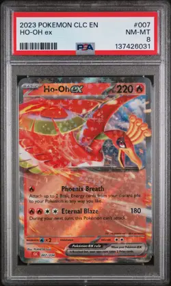 2023 POKEMON CHARIZARD & HO-OH EX DECK #007 HO-OH EX PSA 8 - Image 1
