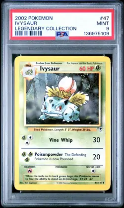 2002 POKEMON LEGENDARY COLLECTION #47 IVYSAUR PSA 9 - Image 1