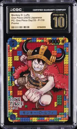 2025 ONE PIECE JAPANESE PC: ONE PIECE '25 PROMO MONKEY D. LUFFY CGC 10 PRISTINE - Image 1