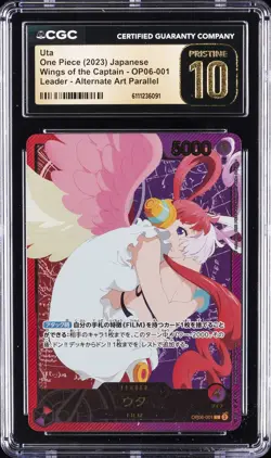 2023 ONE PIECE JPN WINGS OF THE CAPTAIN ALT ART #OP06-001 UTA CGC 10 PRISTINE - Image 1