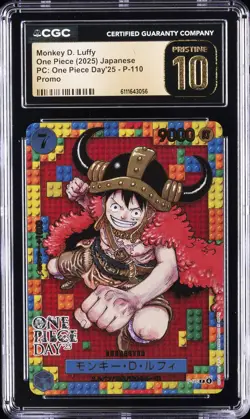 2025 ONE PIECE JAPANESE PC: ONE PIECE '25 PROMO MONKEY D. LUFFY CGC 10 PRISTINE - Image 1