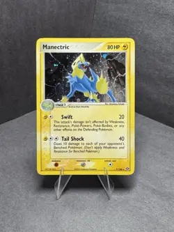 Pokemon TCG Manectric 7/106 Holo SWIRL EX Emerald Card - Image 1