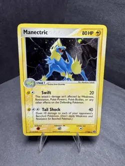Pokemon TCG Manectric 7/106 Holo SWIRL EX Emerald Card - Image 2