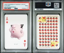 1998 POKEMON STADIUM YELLOW POKER PLAYING CARDS CLEFAIRY ACE OF DIAMONDS PSA 9 - Image 1
