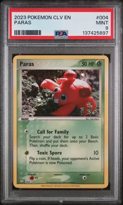 2023 POKEMON CLV-TRADING CARD GAME CLASSIC VENUSAUR & LUGIA EX DECK PARAS PSA 9 - Image 1