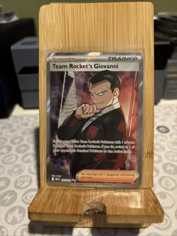 Pokemon Team Rockets Giovanni Full Art Holo Card Destined Rivals 225/182 - Image 1