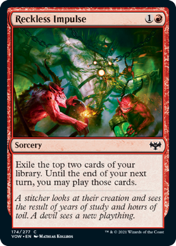 1 x Reckless Impulse - Foil - Innistrad: Crimson Vow - NM-Mint - MTG - Image 1