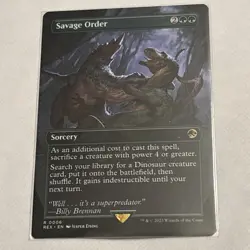 Savage Order (Borderless) Universes Beyond: Jurassic Pikachu World Collection... - Image 1