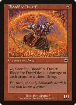 MTG Bloodfire Dwarf ** Apocalypse ** English - Image 1
