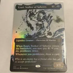 Ezuri, Stalker of Spheres (Showcase) (Step-and-Compleat Foil) Phyrexia: All Will - Image 1