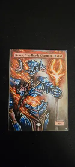MTG ALTER: Neheb, Dreadhorde Champion. Artist: Jom Alters. Full art alter - Image 1