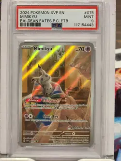 Mimikyu 075 Scarlet & Violet Promo Holo Card Pokemon Center PSA 9 - Image 1