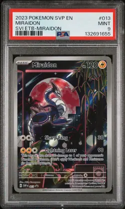 2023 POKEMON SVP EN-SV BLACK STAR PROMO #013 MIRAIDON PSA 9 - Image 1