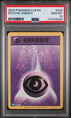 2023 POKEMON CLB-CLASSIC BLASTOISE & SUICUNE EX DECK #034 PSYCHIC ENERGY PSA 10 - Image 1