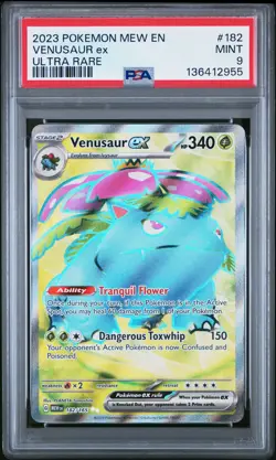 2023 POKEMON MEW EN-151 ULTRA RARE #182 VENUSAUR EX PSA 9 - Image 1