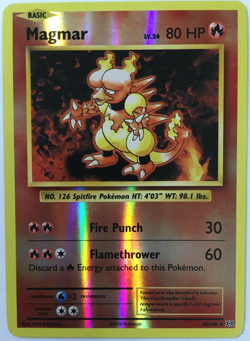POKEMON MAGMAR LV.24 20/108 XY EVOLUTIONS UNCOMMON REVERSE HOLO NEAR MINT - Image 1