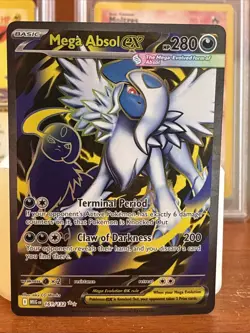Pokemon Me01: Mega Evolution Holo Card Absol EX 161/132 Ultra Rare NM Condition - Image 1