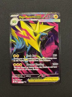 Pokemon TCG Mega Manectric ex 158/132 ME01: Mega Evolution Ultra Rare Near Mint - Image 1