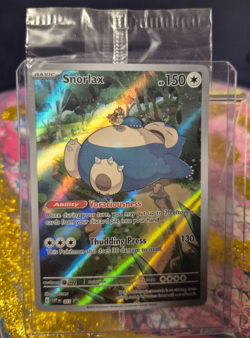 SEALED Pokemon Snorlax SVP 051 Scarlet & Violet 151 Holo Black Star Promo NM - Image 1