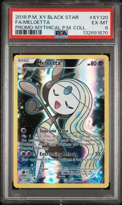 2016 POKEMON XY PROMO MYTHICAL POKEMON COLLECTION FULL ART/MELOETTA PSA 6 - Image 1