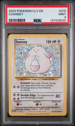 2023 POKEMON CLV-CLASSIC VENUSAUR & LUGIA EX DECK #015 CHANSEY PSA 9 - Image 1