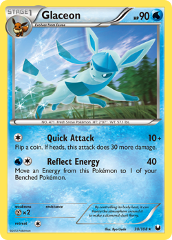 Glaceon 30/108 Rare | Dark Explorers | Pokemon Card - Image 1
