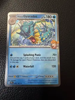 Pokemon TCG Gyarados Reverse Holo Rare Misty's Destined Rivals 049/182 - Image 1
