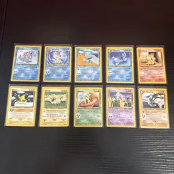 Pokemon TCG Neo Genesis Non-Holo Card Lot Of 10 LP-MP - Image 1