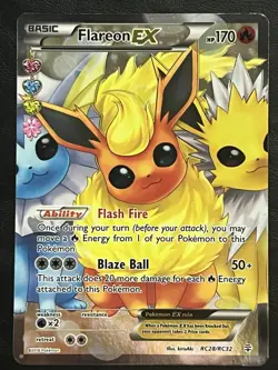 Pokemon Flareon EX Full Art - Generations Radiant Collection - RC28/RC32 LP - Image 1